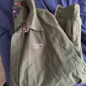 Dark Green Button Up